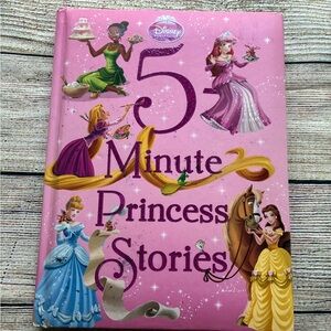Disney Pink 5 Minute Princess Stories Book